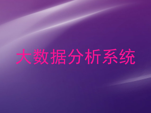 大数据分析系统