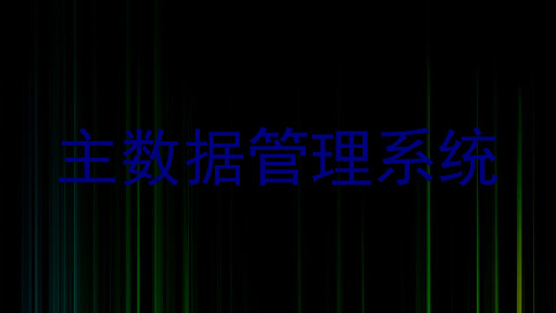 主数据管理系统