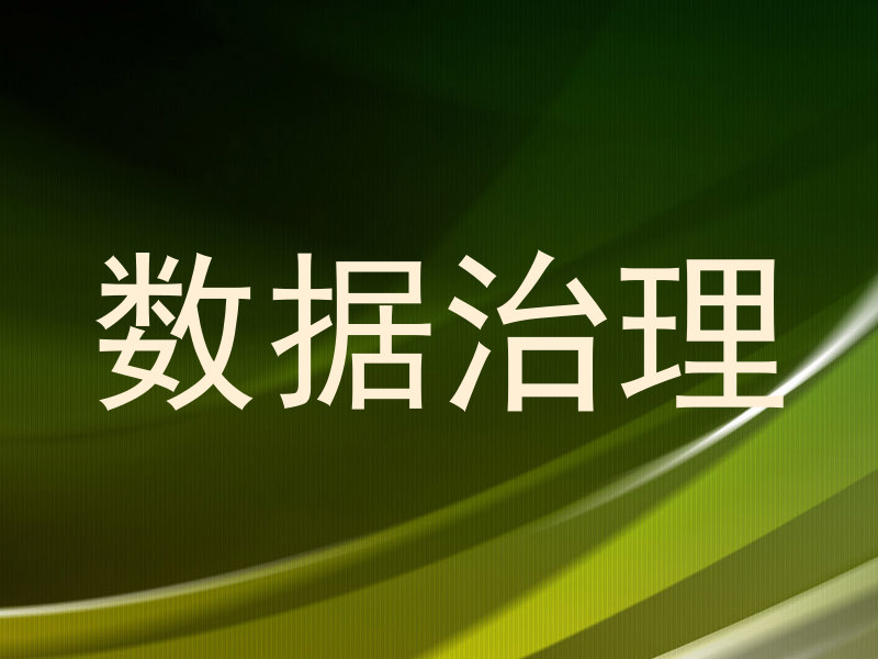 数据治理