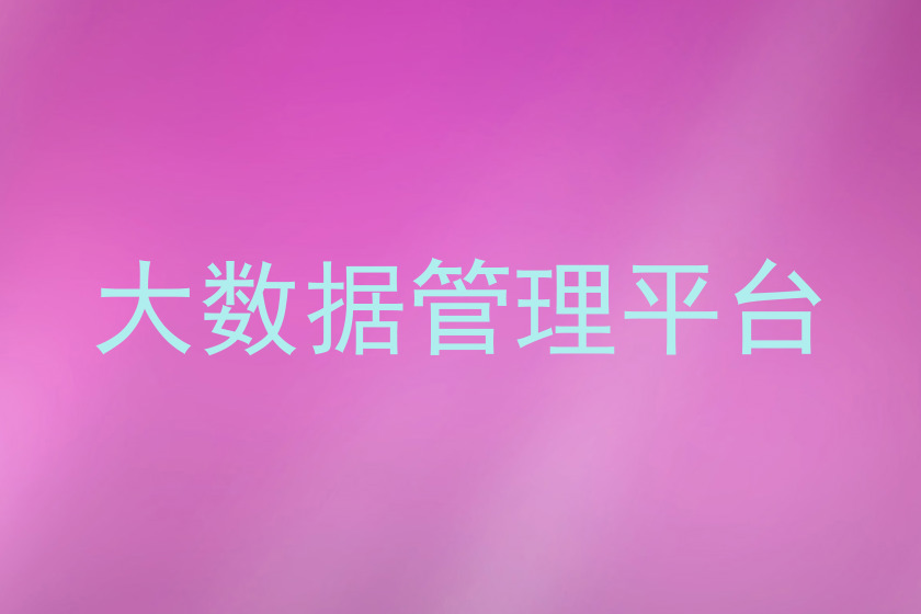 大数据管理平台