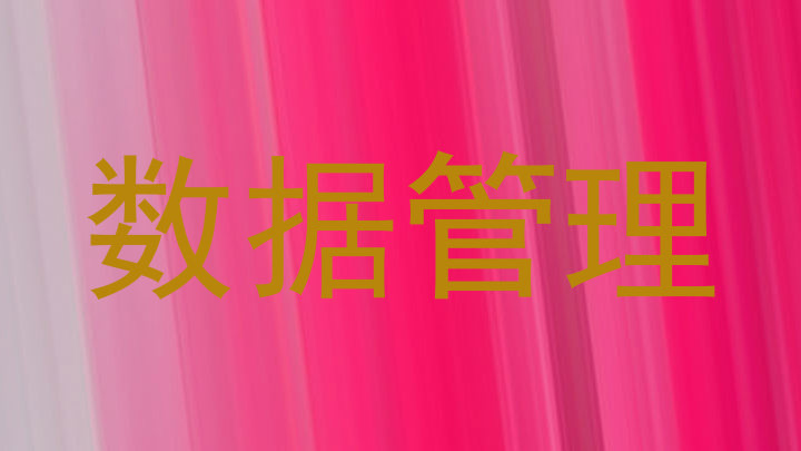 数据管理