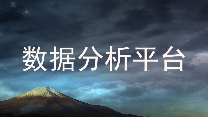 数据分析平台