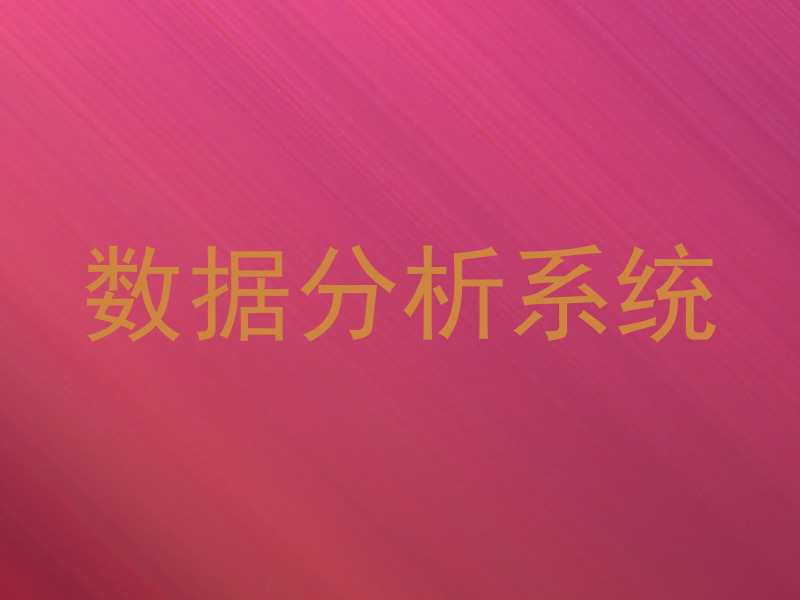 数据分析系统
