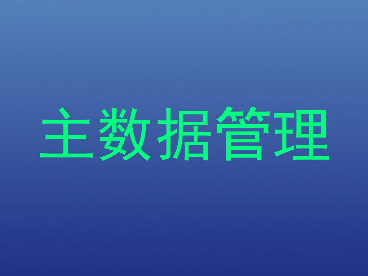主数据管理