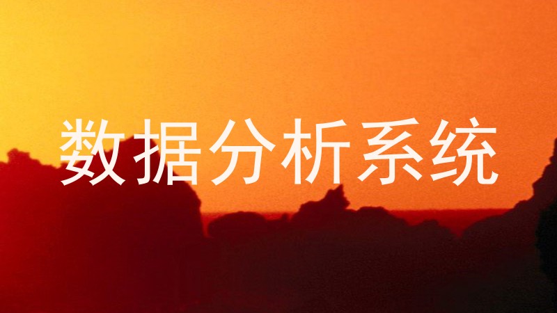 数据分析系统
