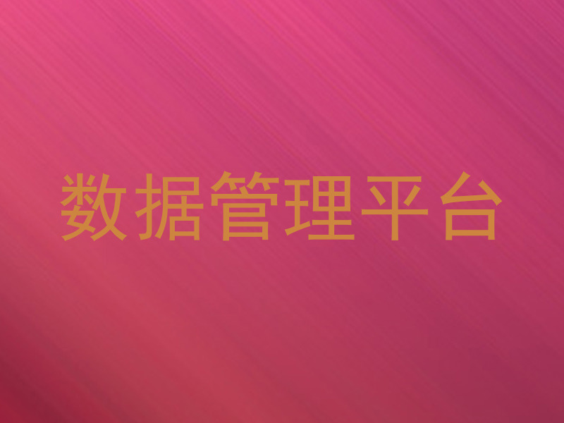 数据管理平台