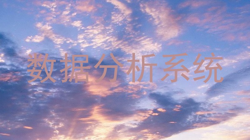 数据分析系统