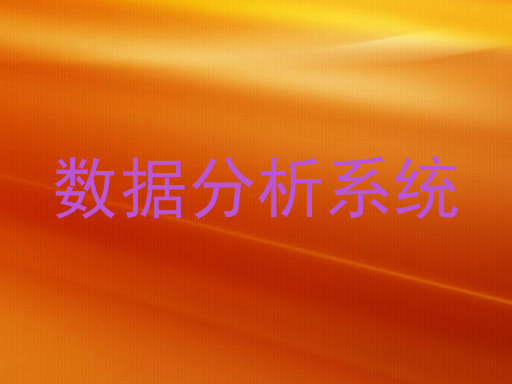 数据分析系统