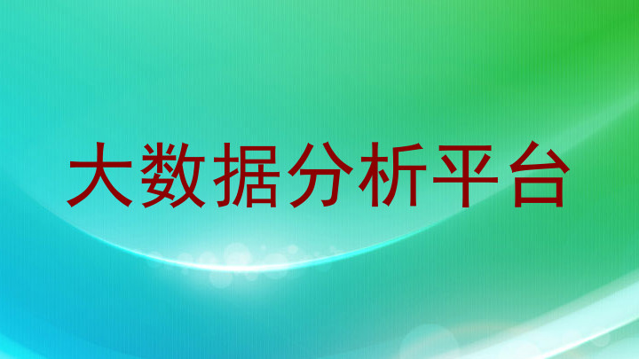 大数据分析平台