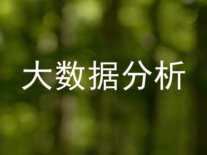 大数据分析