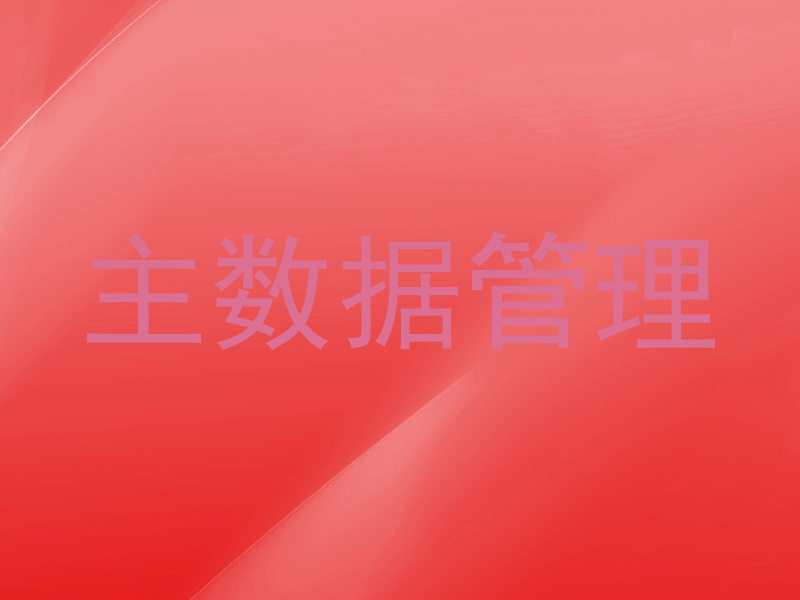 主数据管理