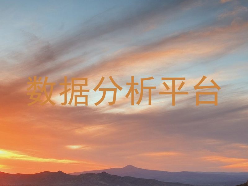 数据分析平台