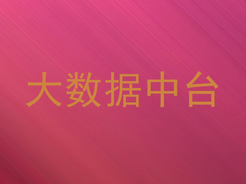大数据中台
