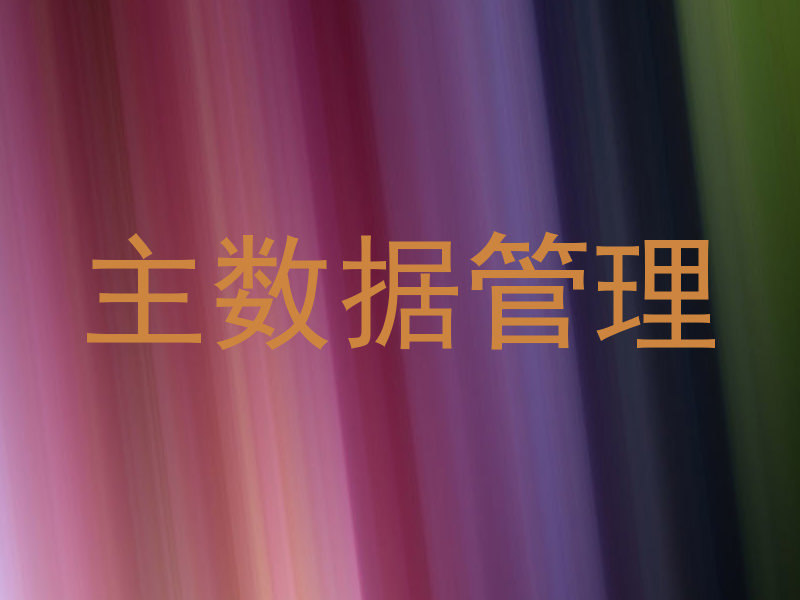 主数据管理