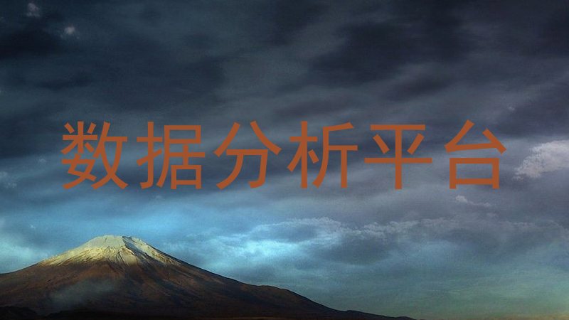 数据分析平台