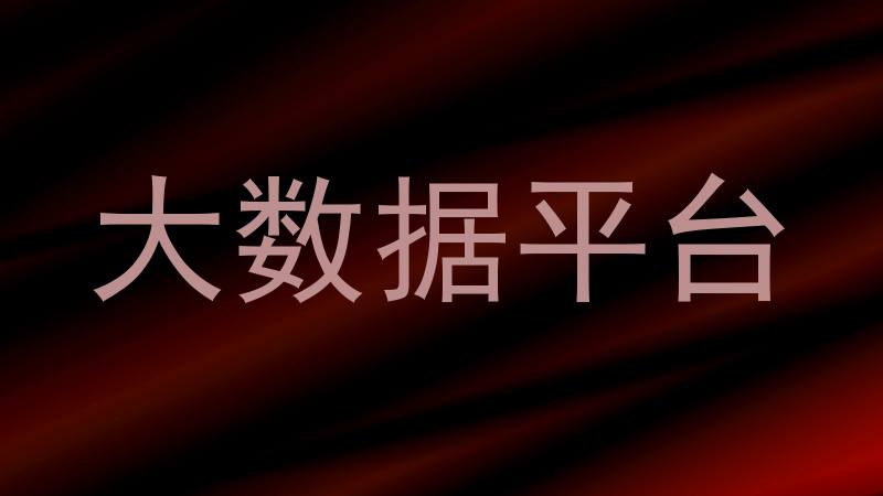 大数据平台