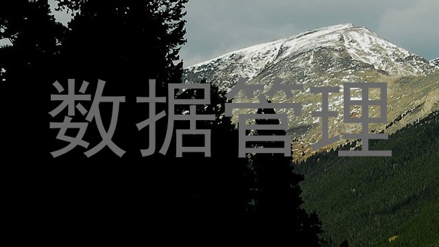 数据管理