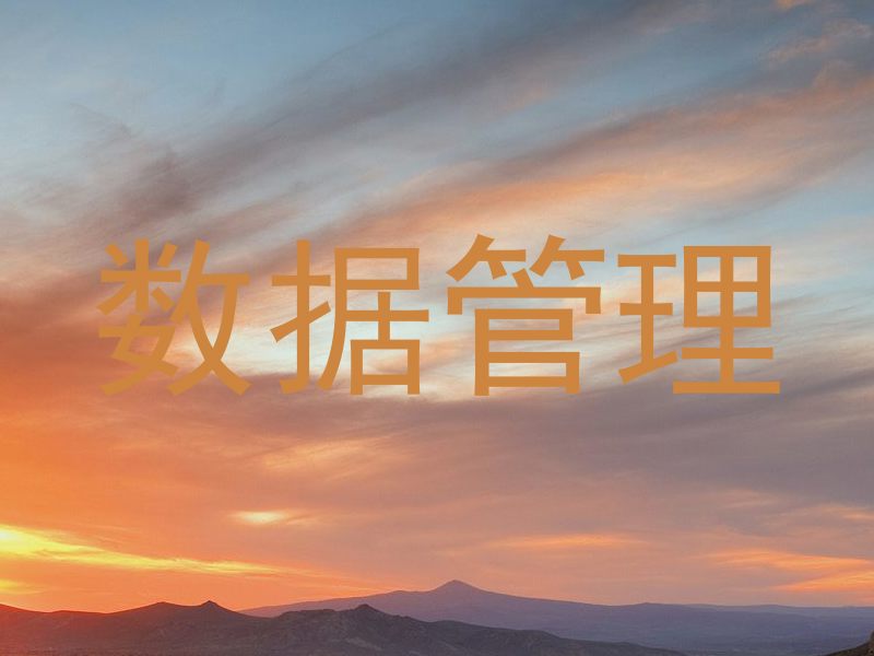 数据管理