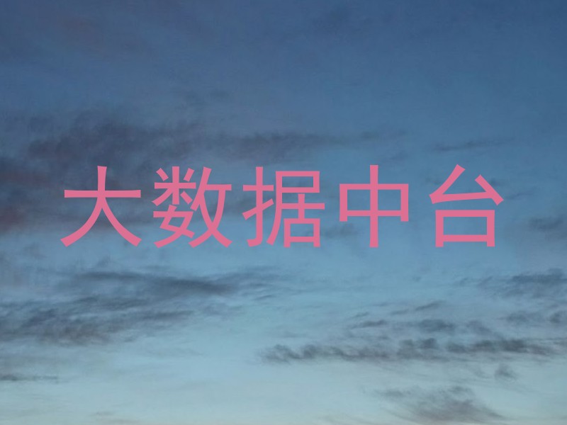 大数据中台