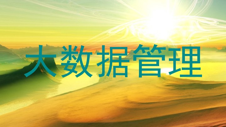 大数据管理