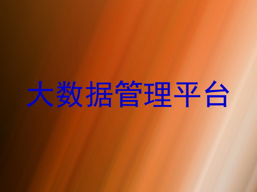 大数据管理平台