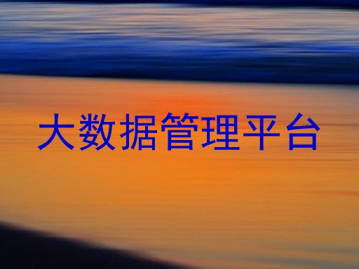 大数据管理平台