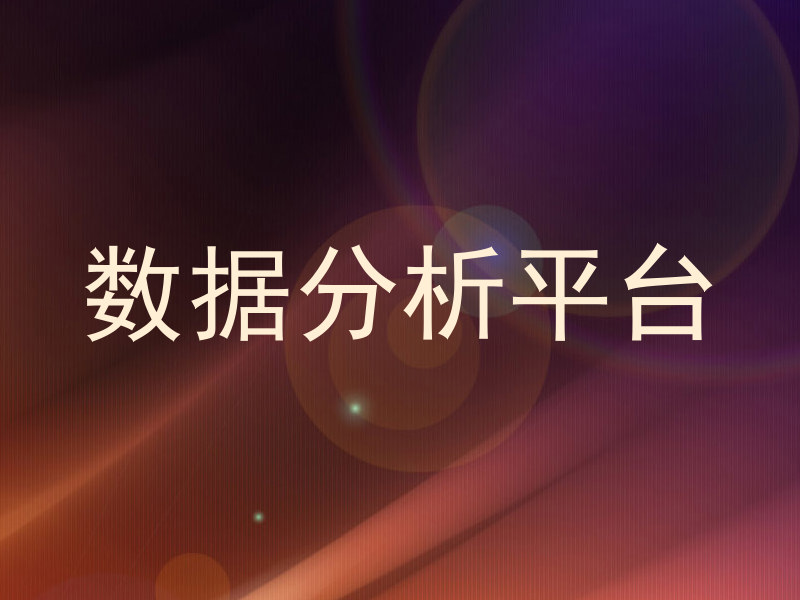 数据分析平台