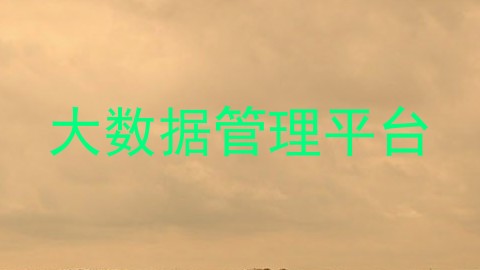 大数据管理平台