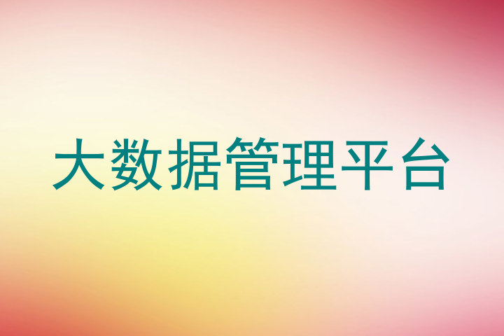大数据管理平台