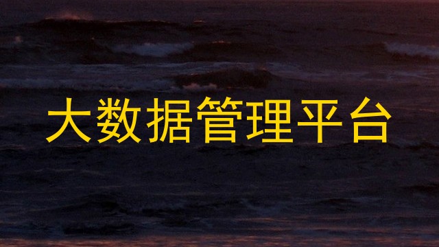 大数据管理平台