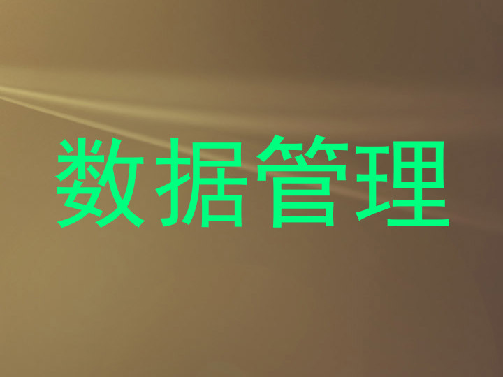 数据管理