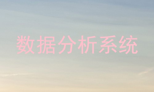 数据分析系统