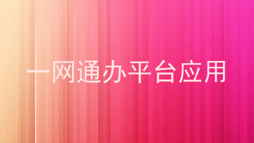 一网通办平台应用