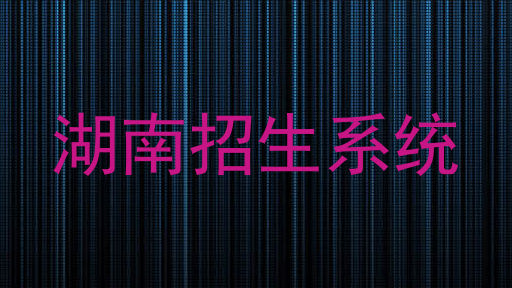 湖南招生系统