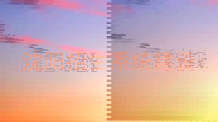 沈阳招生系统建设