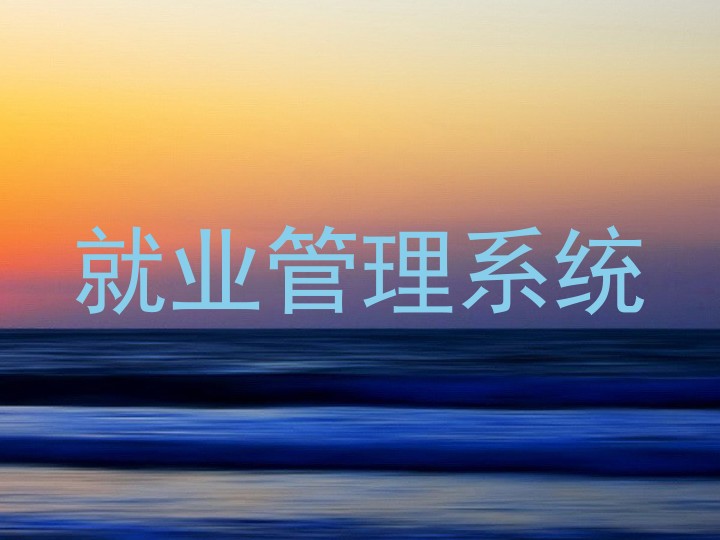 就业管理系统