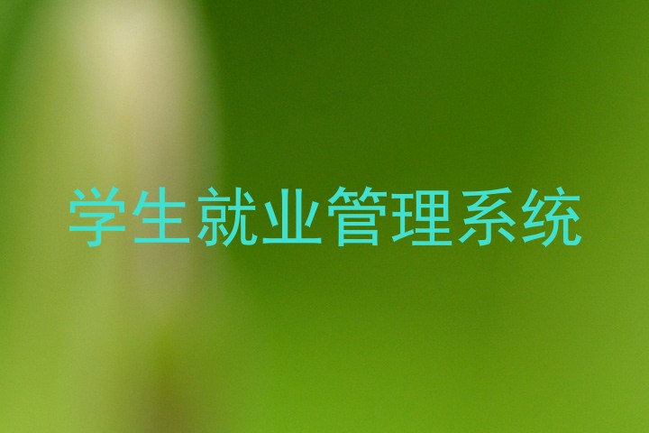 学生就业管理系统