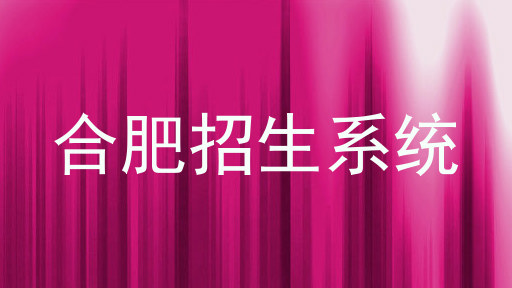 合肥招生系统