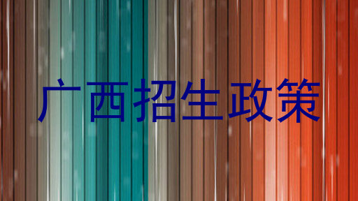 广西招生政策