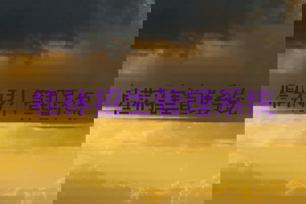 桂林招生管理系统