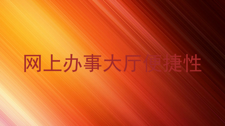 网上办事大厅便捷性