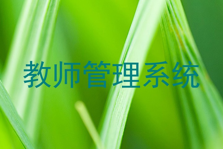 教师管理系统