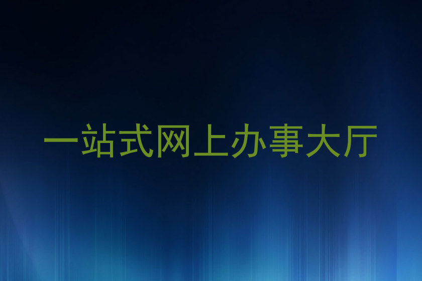 一站式网上办事大厅