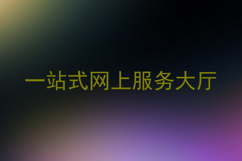 一站式网上服务大厅