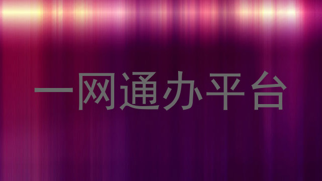 一网通办平台