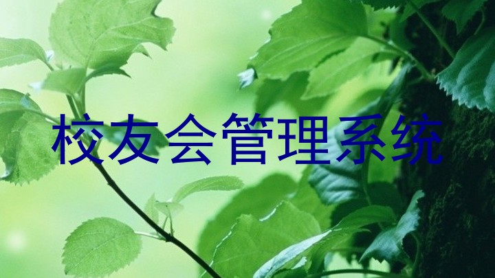 校友会管理系统