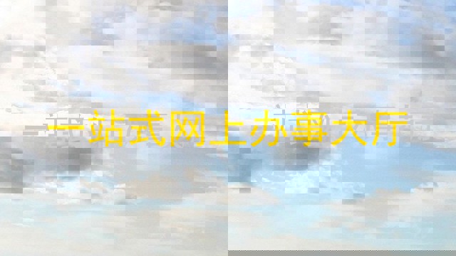 一站式网上办事大厅