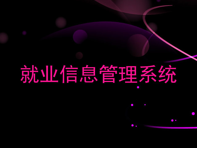 就业信息管理系统