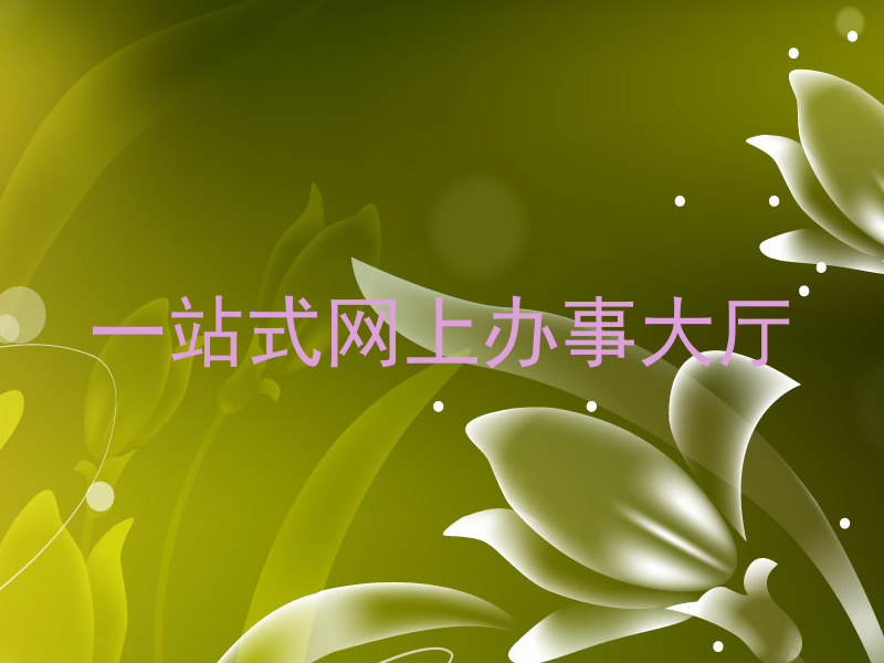 一站式网上办事大厅