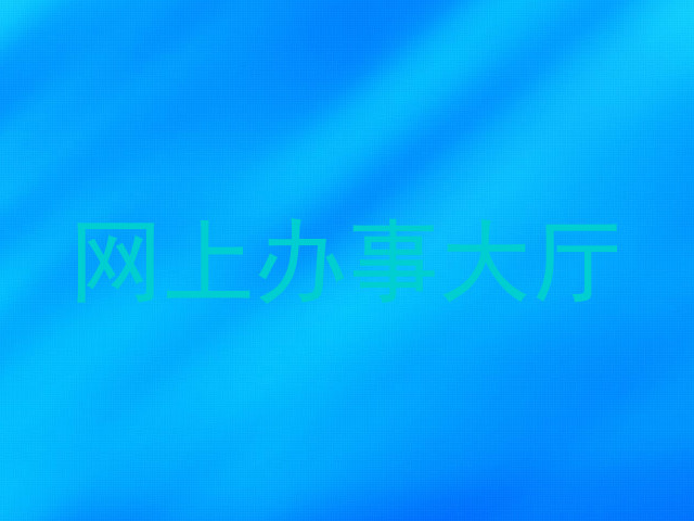 网上办事大厅